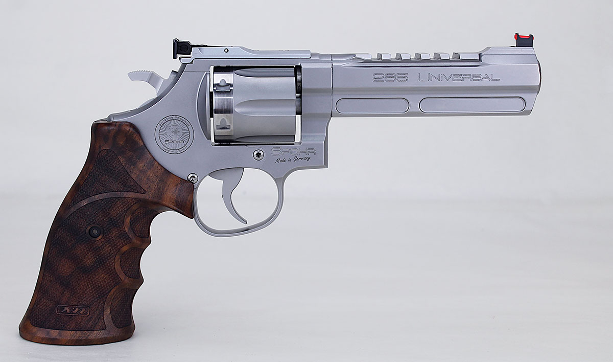 At first blush, appearing outwardly to be a clone of Smith & Wesson’s N-frame revolver, Spohr’s 285 Universal in 357 Magnum is a very different machine.